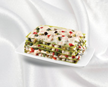 Lasagne verdi con verdure grigliate